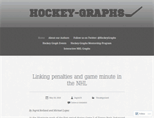 Tablet Screenshot of hockey-graphs.com